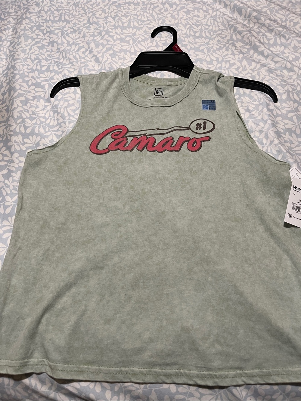 Camaro Graphic Sleeveless Tank Top in Sage